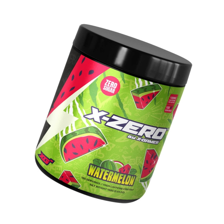 X-GAMER Energidrikkpulver X-Zero 160 gram Watermelon i gruppen Datautstyr / GAMING / Energidrikke for gamere hos TP E-commerce Nordic AB (C94706)