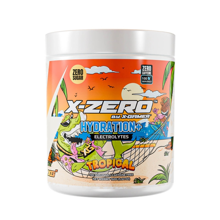 X-GAMER Energidrikkpulver X-Zero Hydration+ 160 gram Tropical i gruppen Datautstyr / GAMING / Energidrikke for gamere hos TP E-commerce Nordic AB (C94708)