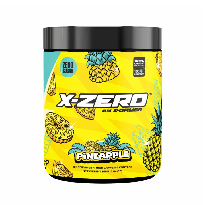 X-GAMER Energidrikkpulver X-Zero 160 gram Pineapple i gruppen Datautstyr / GAMING / Energidrikke for gamere hos TP E-commerce Nordic AB (C94714)