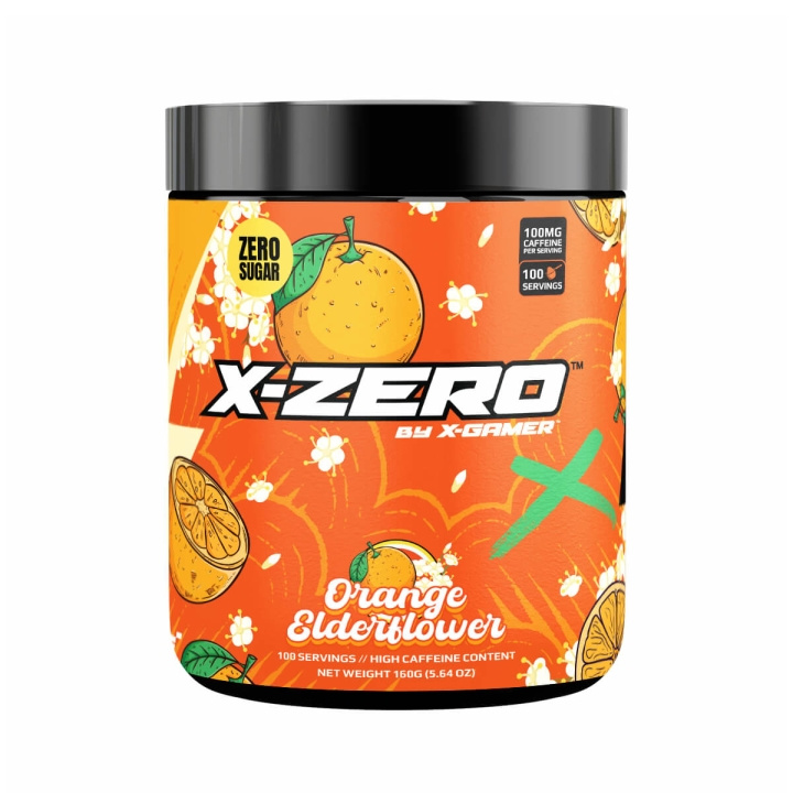 X-GAMER Energidrikkpulver X-Zero 160 gram Orange Elderflower i gruppen Datautstyr / GAMING / Energidrikke for gamere hos TP E-commerce Nordic AB (C94715)