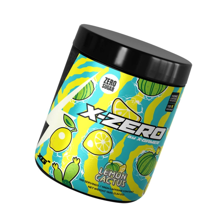 X-GAMER Energidrikkpulver X-Zero 160 gram Lemon Cactus i gruppen Datautstyr / GAMING / Energidrikke for gamere hos TP E-commerce Nordic AB (C94716)