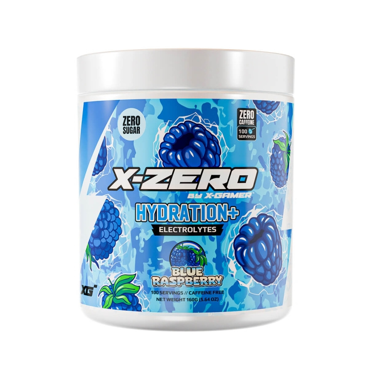 X-GAMER Energidrikkpulver X-Zero Hydration+ 160 gram Blue Raspberry i gruppen Datautstyr / GAMING / Energidrikke for gamere hos TP E-commerce Nordic AB (C94722)