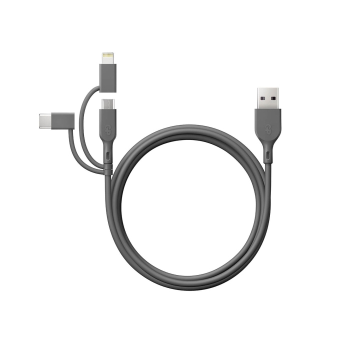 GP Kabel USB-A Til USB-C 3-I-1 Micro-USB + Lightning CY1N 1m i gruppen Datautstyr / Kabler og adaptere / USB / USB-C hos TP E-commerce Nordic AB (C94733)