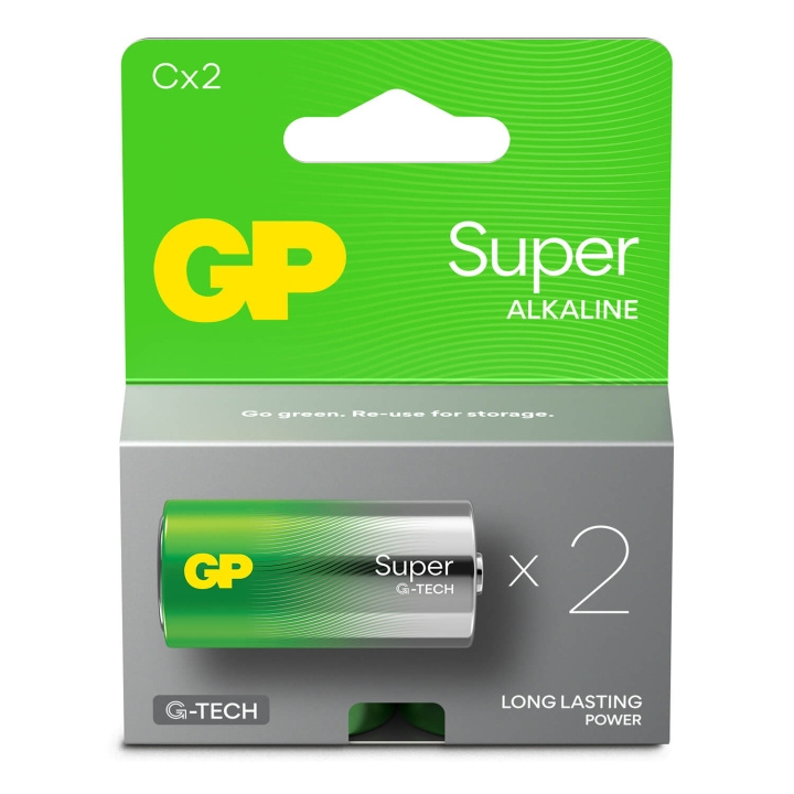 GP Batteri Super Alkaline C LR14 2-Pakning i gruppen Elektronikk / Batterier & Ladere / Batterier / Andre hos TP E-commerce Nordic AB (C94737)