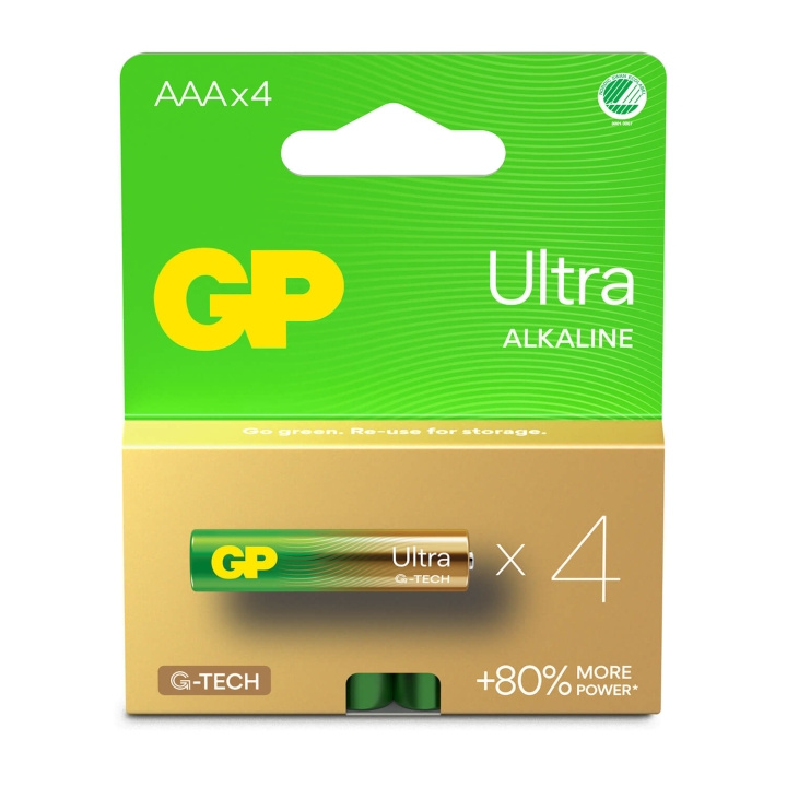 GP Batteri Ultra Alkaline AAA LR03 4-Pakning i gruppen Elektronikk / Batterier & Ladere / Batterier / AAA hos TP E-commerce Nordic AB (C94743)