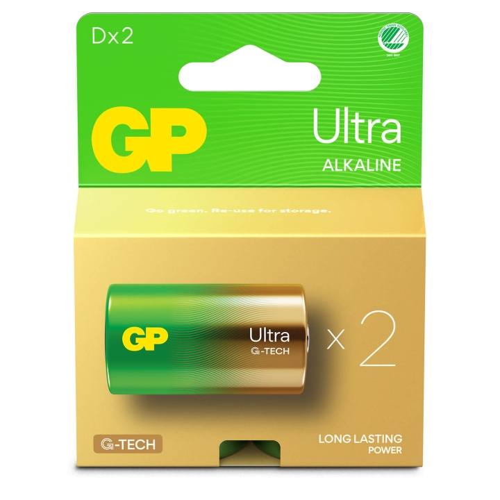 GP Batteri Ultra Alkaline D LR20 2-Pakning i gruppen Elektronikk / Batterier & Ladere / Batterier / Andre hos TP E-commerce Nordic AB (C94745)