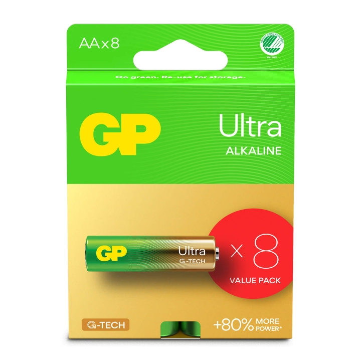 GP Batteri Ultra Alkaline AA LR6 8-Pakning i gruppen Elektronikk / Batterier & Ladere / Batterier / AA hos TP E-commerce Nordic AB (C94747)