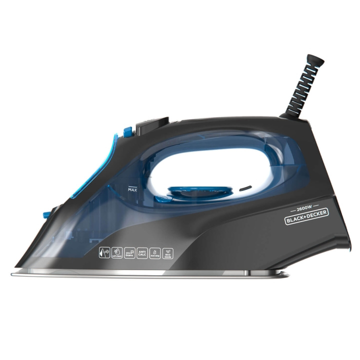 BLACK+DECKER Dampstrykejern Steam Iron 2600W Blå i gruppen HJEM, HUS OG HAGE / Omsorg for klær (Finns inte riktigt något norskt ord för detta...) / Strykejern hos TP E-commerce Nordic AB (C94780)