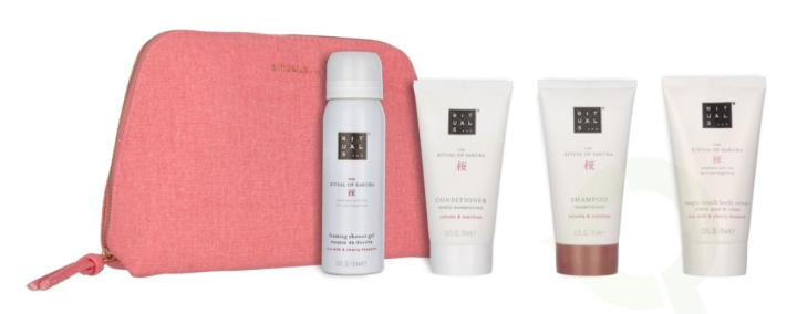 Rituals The Ritual of Sakura Giftset 260 ml Foaming SG 50ml/Body Cream 70ml/Conditioner 70ml/Shampoo 70ml i gruppen HELSE OG SKJØNNHET / Gavesett / Gavesett for henne hos TP E-commerce Nordic AB (C94960)