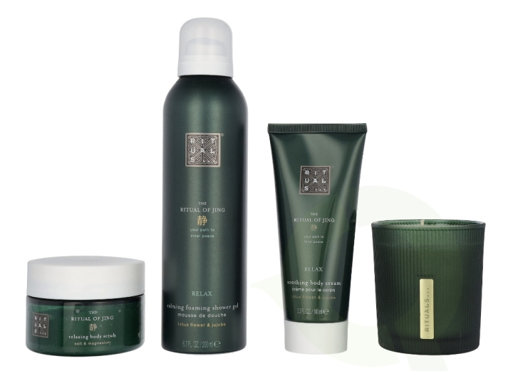 Rituals Jing Set 565 ml Body Cream 100ml/Scented Candle 140ml/Body Scrub 125ml/Foaming Shower Gel 200ml i gruppen HELSE OG SKJØNNHET / Gavesett / Gavesett for henne hos TP E-commerce Nordic AB (C94964)