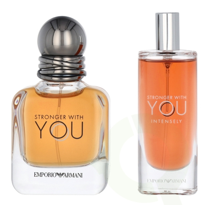 Armani Stronger With You Giftset 45 ml Edt Spray 30ml/Edp Spray 15ml i gruppen HELSE OG SKJØNNHET / Gavesett / Gavesett for ham hos TP E-commerce Nordic AB (C95011)