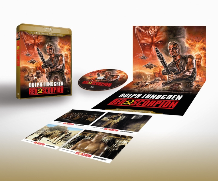 Red Scorpion - True Classics - Dolph Lundgren Limited Edition Version Blu-Ray with Poster and Cards in the box i gruppen Elektronikk / Lyd & Bilde / TV og tilbehør / Filmer / Blu-ray hos TP E-commerce Nordic AB (C95221)