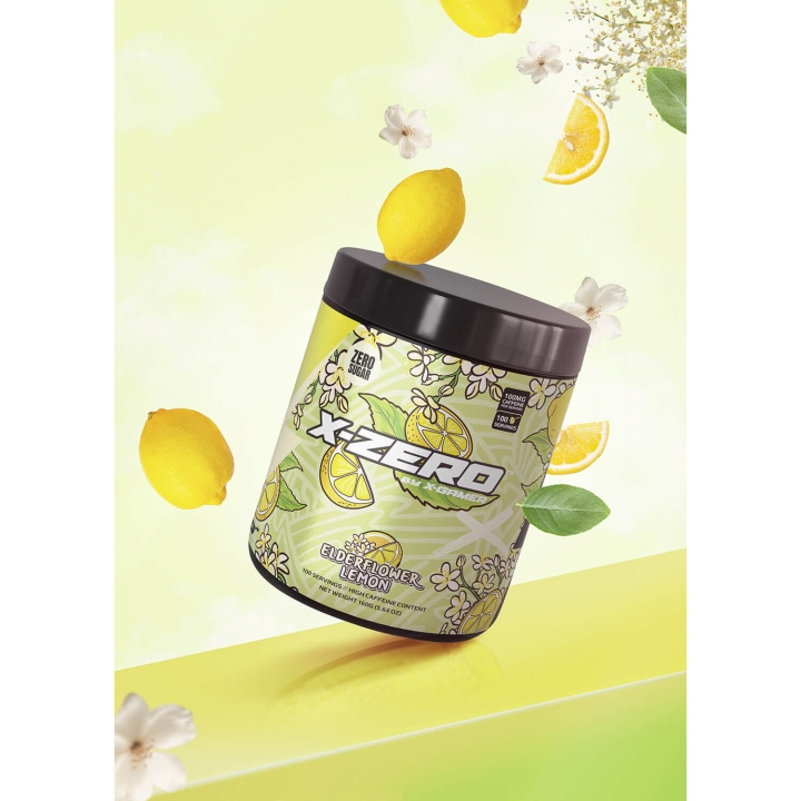 X-GAMER Energidrikkpulver X-Zero 160 gram Elderflower Lemon i gruppen Datautstyr / GAMING / Energidrikke for gamere hos TP E-commerce Nordic AB (C95415)