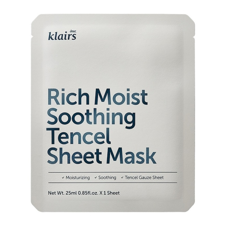 Klairs Rich Moist Soothing Tencel Sheet Mask 25ml i gruppen HELSE OG SKJØNNHET / Hudpleie / Ansikt / Masker hos TP E-commerce Nordic AB (C95495)