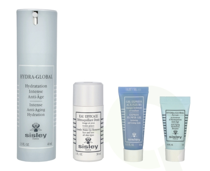 Sisley Hydra-Global Anti-Age Hydration Discovery Programm 85 ml Hydra Global 40ml/Gentle Make-Up Remover 30ml/Express Flower Gel 10ml/Hydra Global Serum 5ml i gruppen HELSE OG SKJØNNHET / Gavesett / Gavesett for henne hos TP E-commerce Nordic AB (C95629)