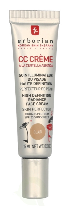 Erborian CC HD Radiance Face Cream SPF25 15 ml Clair i gruppen HELSE OG SKJØNNHET / Makeup / Makeup ansikt / CC/BB Cream hos TP E-commerce Nordic AB (C95691)