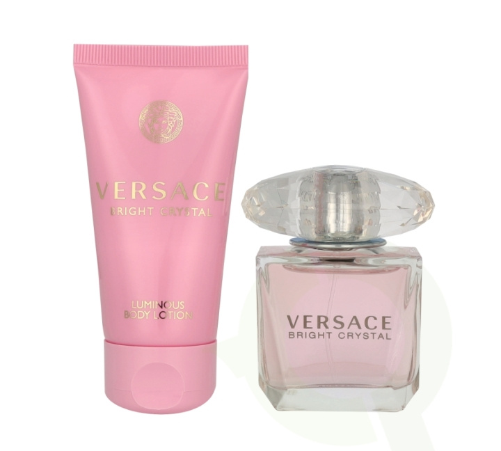 Versace Bright Crystal Giftset 80 ml Edt Spray 30ml/Luminous Body Lotion 50ml i gruppen HELSE OG SKJØNNHET / Gavesett / Gavesett for henne hos TP E-commerce Nordic AB (C95721)