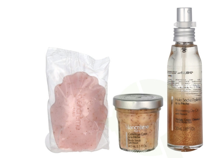 Blancreme Season Essentials Set - Peach & Apricot 160 ml Dry Oil 50ml/Soap 70gr/Body Scrub 40ml i gruppen HELSE OG SKJØNNHET / Gavesett / Gavesett for henne hos TP E-commerce Nordic AB (C95739)