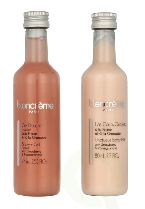 Blancreme Shower Gel + Creamy Body Milk Duo 160 ml 2x80ml - Strawberry & Pomegranate i gruppen HELSE OG SKJØNNHET / Gavesett / Gavesett for henne hos TP E-commerce Nordic AB (C95745)