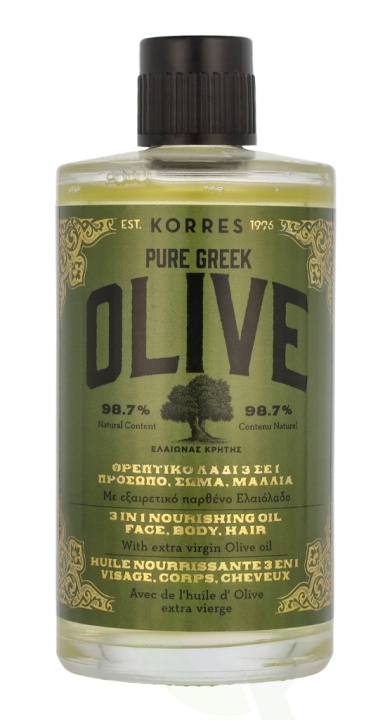 Korres Pure Greek Olive 3 In 1 Nourishing Oil 100 ml Face Body Hair i gruppen HELSE OG SKJØNNHET / Hudpleie / Kroppspleie / Kroppsolje hos TP E-commerce Nordic AB (C95755)