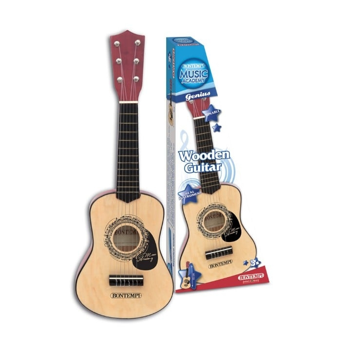 Bontempi Gitar i tre, 55 cm (215530) i gruppen LEKER, BARN OG BABY / Musikk, sang og bilde / Instrumenter hos TP E-commerce Nordic AB (C96608)