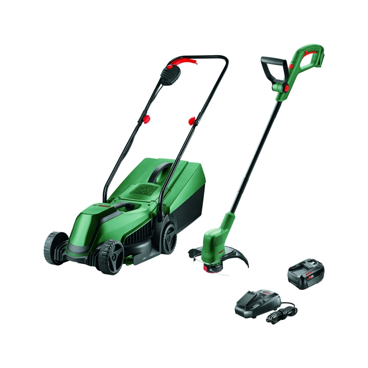 Bosch 18 V plenpleiesett - EasyGrassCut 18 V og EasyMower 18 V (batteri og lader inkludert) i gruppen HJEM, HUS OG HAGE / Hageprodukter / Hageredskap hos TP E-commerce Nordic AB (C96641)