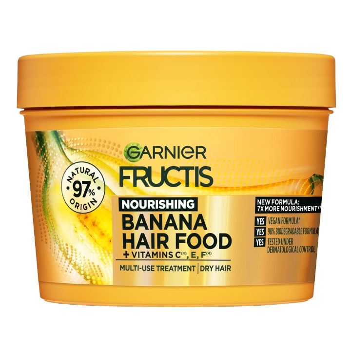 Garnier Fructis Hair Food Banana Mask - 400 ml i gruppen HELSE OG SKJØNNHET / Hår & styling / Hårpleie / Hårmaske hos TP E-commerce Nordic AB (C96799)