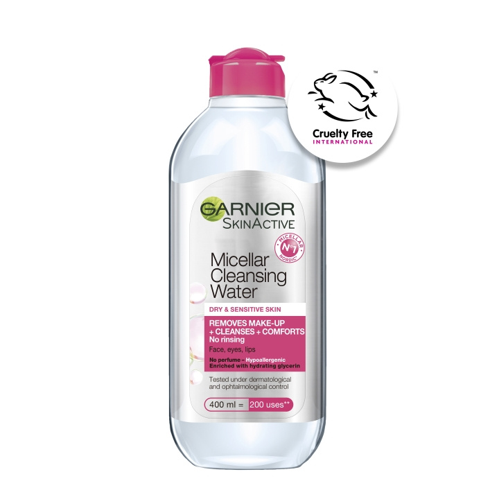 Garnier Skin Active Micellar Cleansing Water for tørr hud - 400 ml i gruppen HELSE OG SKJØNNHET / Hudpleie / Ansikt / Rengjøring hos TP E-commerce Nordic AB (C96801)