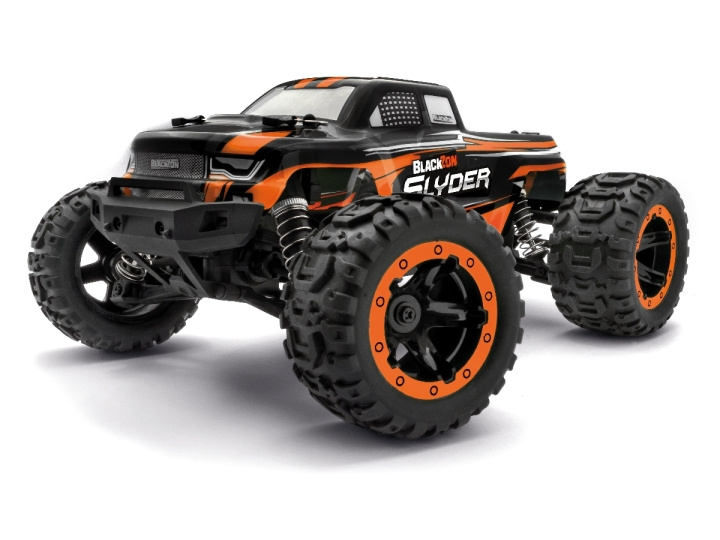 Blackzon Slyder MT 1/16 4WD elektrisk monstertruck - oransje (540099) i gruppen LEKER, BARN OG BABY / Radiostyrt / Radiostyrte biler hos TP E-commerce Nordic AB (C97034)