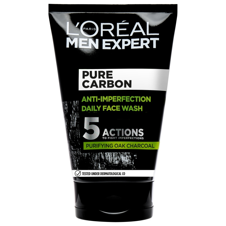 L\'Oréal Paris Men Expert Pure Carbon Anti-Imperfection Daily Face Wash - 100 ml i gruppen HELSE OG SKJØNNHET / Hudpleie / Ansikt / Rengjøring hos TP E-commerce Nordic AB (C97171)