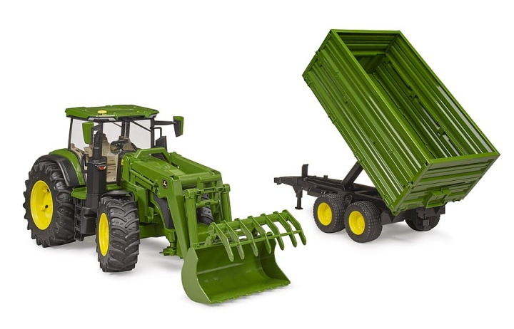 Bruder John Deere 7R 350 med frontlaster og tipptilhenger (03155) i gruppen LEKER, BARN OG BABY / Leker / Lekebiler hos TP E-commerce Nordic AB (C97189)