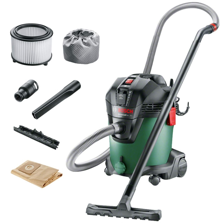 Bosch Advanced Vac 20 våt- og tørrstøvsuger 230v i gruppen HJEM, HUS OG HAGE / Rengjøringsprodukter / Støvsugere og tilbehør / Grovstøvsugere hos TP E-commerce Nordic AB (C97219)