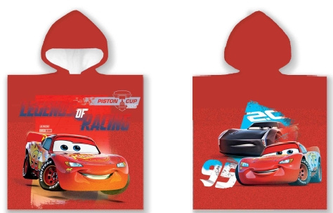 BrandMac Poncho Håndkle - 50 x 100 cm - Cars (110068) i gruppen LEKER, BARN OG BABY / Barnetekstiler / Badetilbehør hos TP E-commerce Nordic AB (C97294)