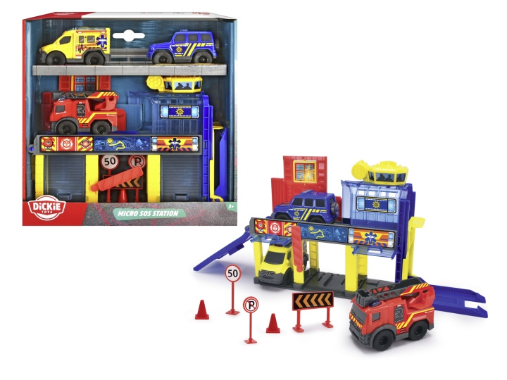 Dickie Toys Micro SOS Station (203713017) i gruppen LEKER, BARN OG BABY / Leker / Lekebiler hos TP E-commerce Nordic AB (C97513)