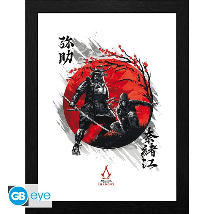 Abysse ASSASSIN\'S CREED - Innrammet trykk Skygger Yasuke og Naoe (30x40) x2 i gruppen HJEM, HUS OG HAGE / Innredning / Fotorammer hos TP E-commerce Nordic AB (C97595)