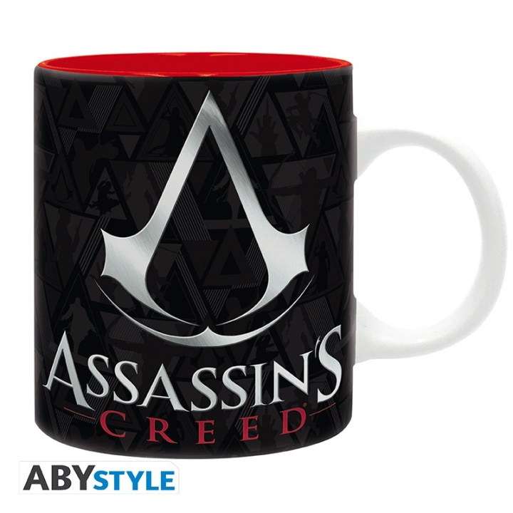 Abysse ASSASSIN\'S CREED - Krus - 320 ml - Crest svart og rød - subli x2 i gruppen SPORT, FRITID & HOBBY / Morsomme produkter / Kopper hos TP E-commerce Nordic AB (C97597)