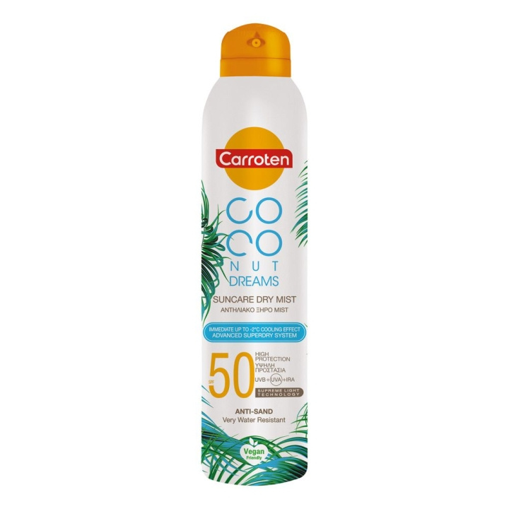 Carroten Carroten Dry Mist SPF 50 Coconut Dreams 200 ml i gruppen HELSE OG SKJØNNHET / Hudpleie / Soling / Solkrem hos TP E-commerce Nordic AB (C97674)