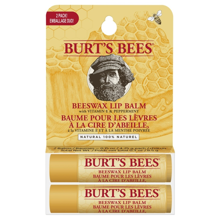 Burt\'s Bees UNI BIVOKS LEPPEPOMADE TUBE BLISTER TVILLINGPAKKE i gruppen HELSE OG SKJØNNHET / Makeup / Lepper / Leppepomade hos TP E-commerce Nordic AB (C97799)