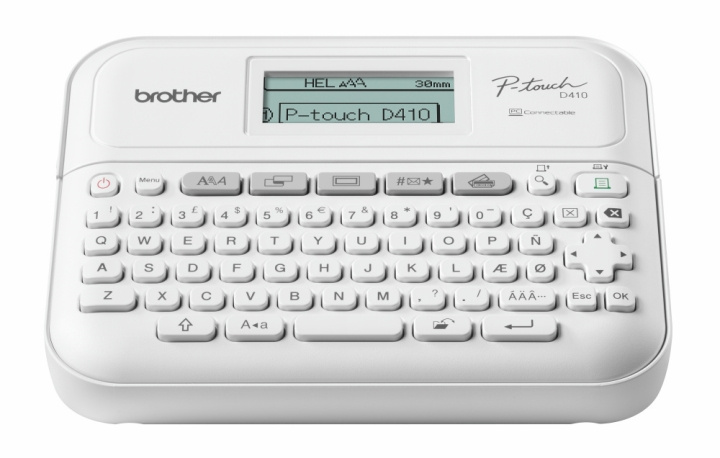 Brother PT-D410 P-touch stasjonær etikettskriver, opptil 18 mm, USB i gruppen Datautstyr / Skrivere og tilbehør / Skrivere / Strekkode- og etikettskrivere hos TP E-commerce Nordic AB (C97950)