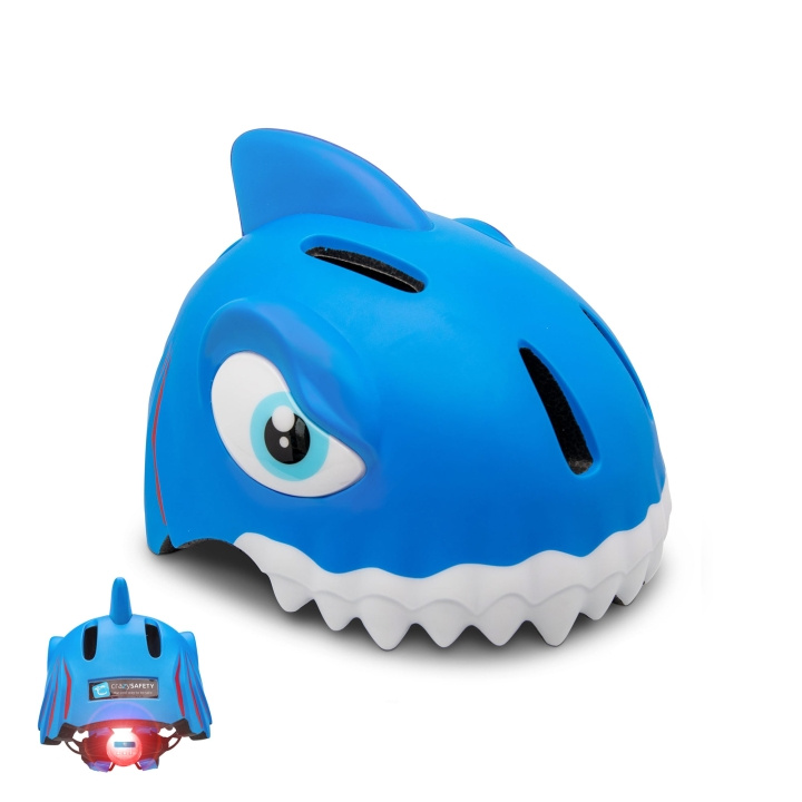 Crazy Safety Blue Shark sykkelhjelm for barn 6-12 år (100501-04-M) i gruppen SPORT, FRITID & HOBBY / Sportsutstyr / Sykkeltilbehør / Hjelmer hos TP E-commerce Nordic AB (C98007)