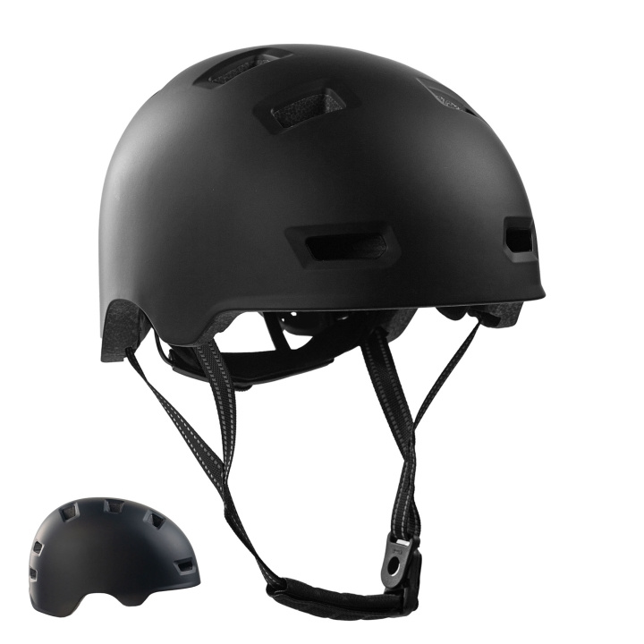 Crazy Safety All Black-hjelm - L (57-61 cm) i gruppen SPORT, FRITID & HOBBY / Sportsutstyr / Sykkeltilbehør / Hjelmer hos TP E-commerce Nordic AB (C98027)