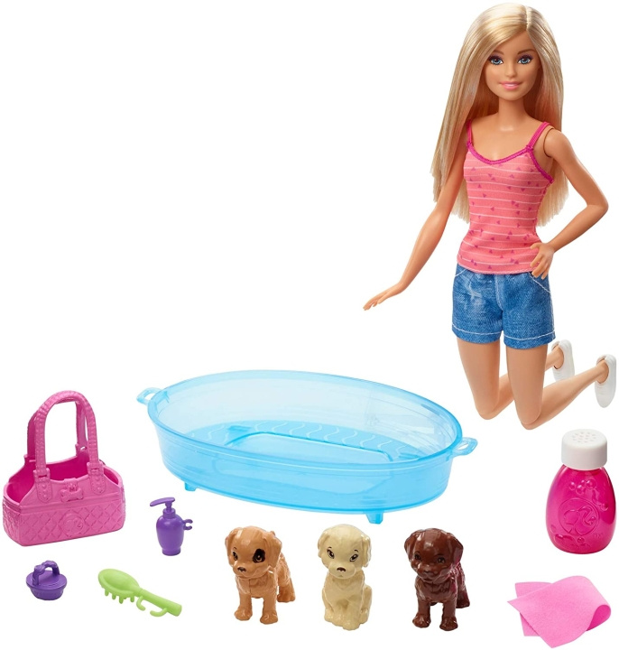 Barbie Valpens badetid (GDJ37) i gruppen LEKER, BARN OG BABY / Leker / Dukker & tilbehør hos TP E-commerce Nordic AB (C98080)