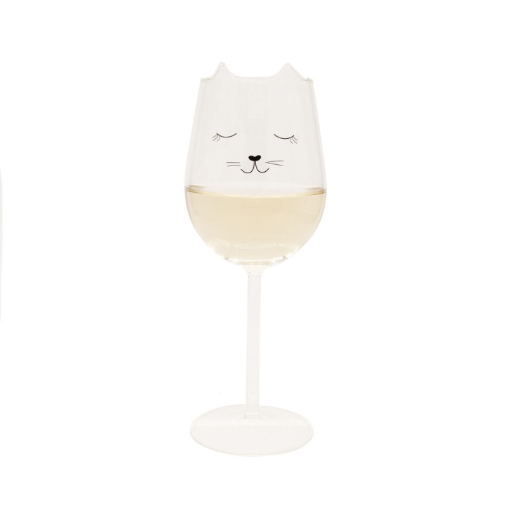 Winkee Cat Wine Glass - Vinglass med katt i gruppen SPORT, FRITID & HOBBY / Morsomme produkter / Smarte produkter hos TP E-commerce Nordic AB (C98889)