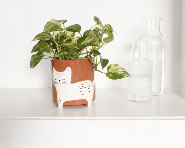 Winkee Blomsterpotteskål - Blomsterpotte katt - 13 cm i gruppen SPORT, FRITID & HOBBY / Morsomme produkter / Smarte produkter hos TP E-commerce Nordic AB (C98898)