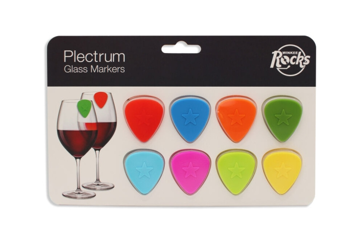 Winkee Drinkmarkører - Plectrum glassmarkører - sett med 8 stk i gruppen SPORT, FRITID & HOBBY / Morsomme produkter / Smarte produkter hos TP E-commerce Nordic AB (C98920)