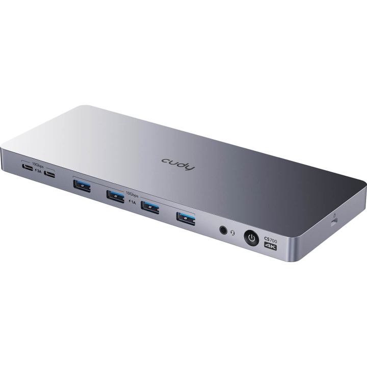 CUDY Dokkingstasjon CS700 10Gbps USB-C Dual 4K 150W i gruppen Datautstyr / Datamaskin Tilbehør / USB-Hubs hos TP E-commerce Nordic AB (C99559)