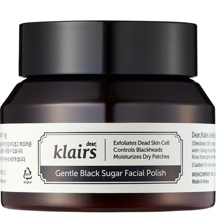 Klairs Gentle Black Sugar Facial Polish 110g i gruppen HELSE OG SKJØNNHET / Hudpleie / Ansikt / Skrubb/peeling hos TP E-commerce Nordic AB (C99593)