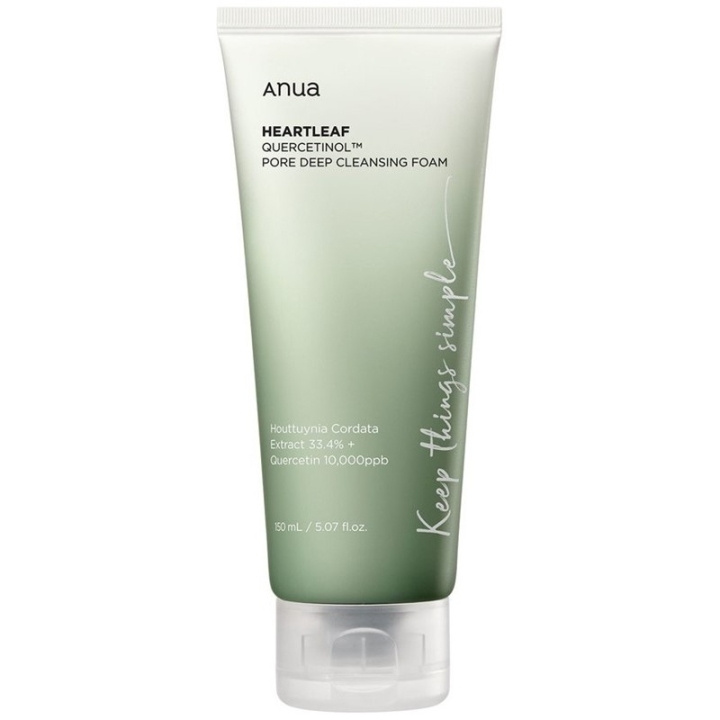 Anua Heartleaf Quercetinol Pore Deep Cleansing Foam 150 ml i gruppen HELSE OG SKJØNNHET / Hudpleie / Ansikt / Rengjøring hos TP E-commerce Nordic AB (C99602)