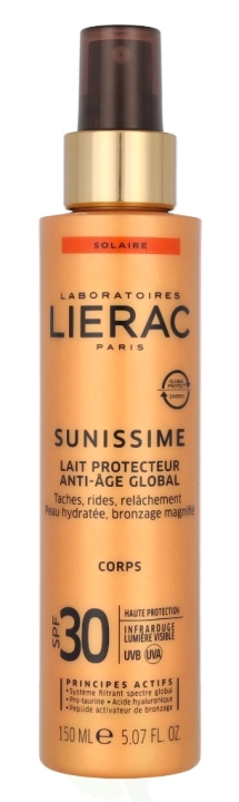 Lierac Paris Lierac Sunissime Anti-Age Global Protective Body Milk SPF30 150 ml i gruppen HELSE OG SKJØNNHET / Hudpleie / Soling / Solkrem hos TP E-commerce Nordic AB (C99755)