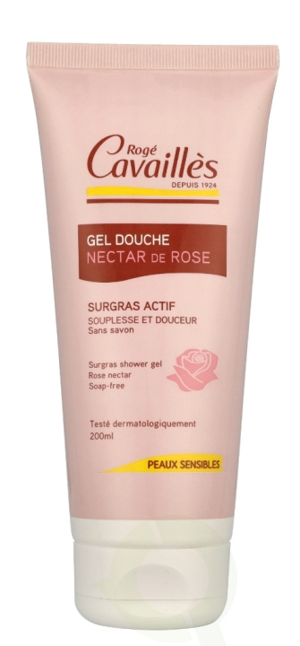 Roge Cavailles Extra-Gentle Surgras Shower Gel Rose Nectar 200 ml i gruppen HELSE OG SKJØNNHET / Hudpleie / Kroppspleie / Bad- og dusjkrem hos TP E-commerce Nordic AB (C99789)